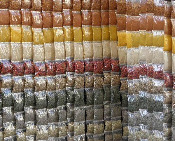 Plastic zakken voor voedingsmiddelen